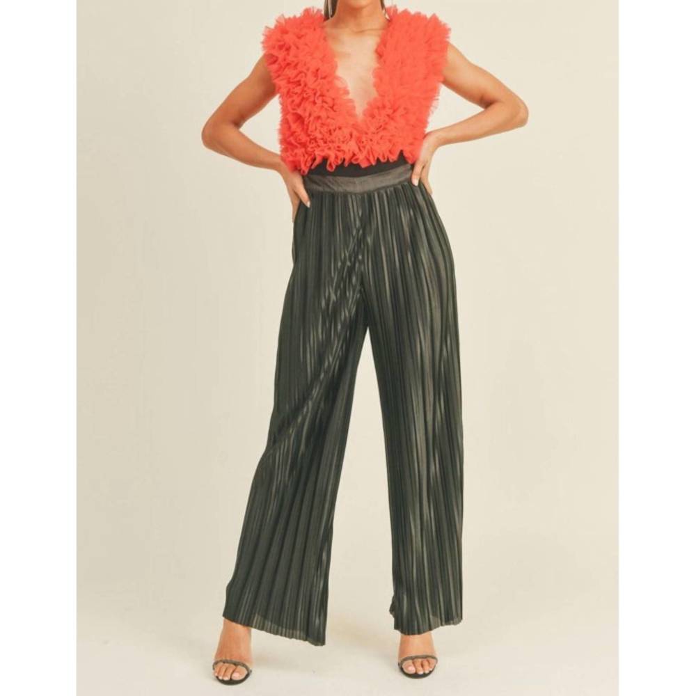 NEW KLESIS swan bodysuit in red